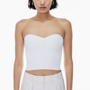Babaton white XS sculpt tube top